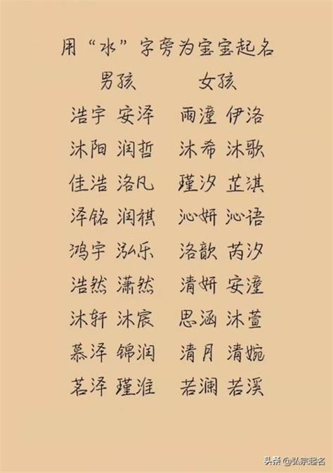 名字帶水|100个水字旁寓意好的男孩名字 带水字旁比较旺的男孩名大。